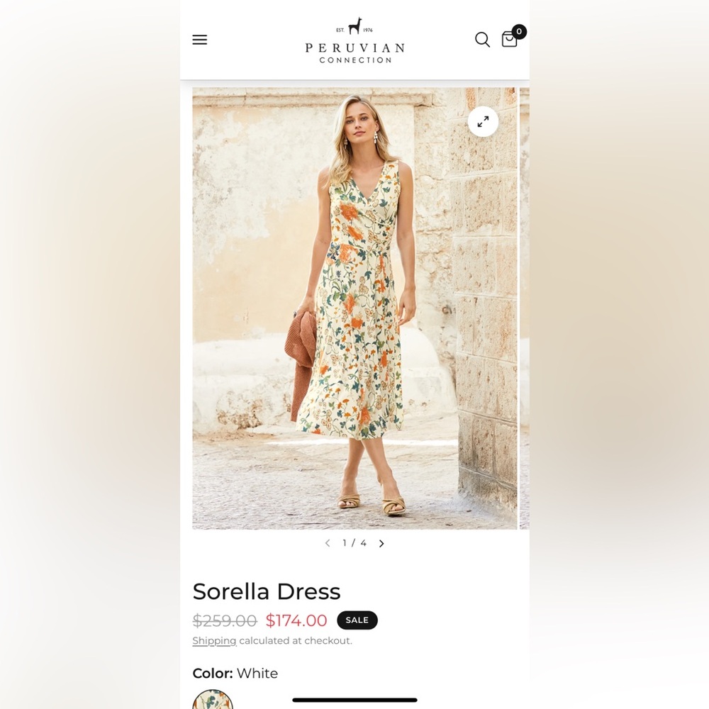 Peruvian Connection Sorella Dress- new with tags
